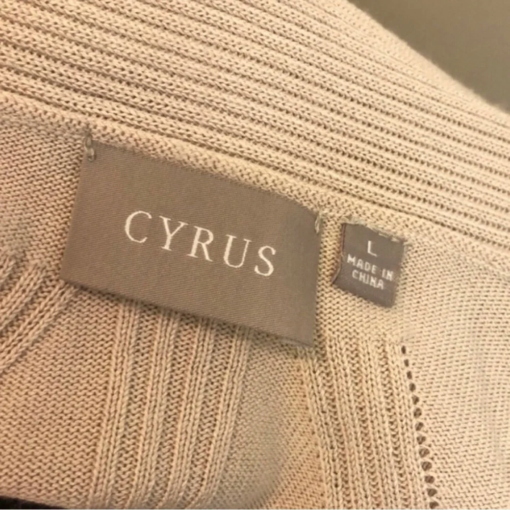 Lightweight Beige Open Front Cardigan, Size L - Picture 4 of 5